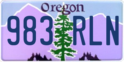 OR license plate 983RLN