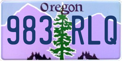 OR license plate 983RLQ