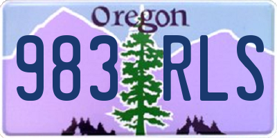 OR license plate 983RLS