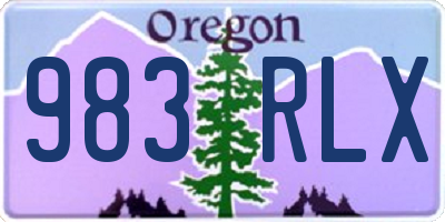 OR license plate 983RLX