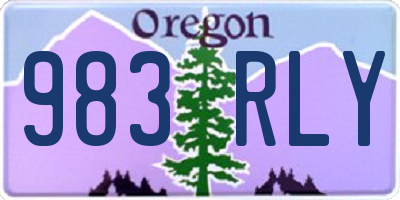 OR license plate 983RLY