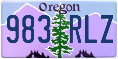 OR license plate 983RLZ
