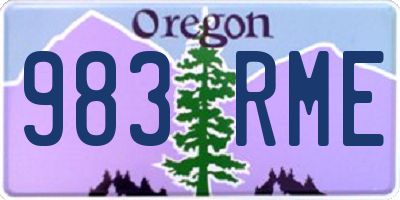 OR license plate 983RME