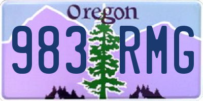 OR license plate 983RMG