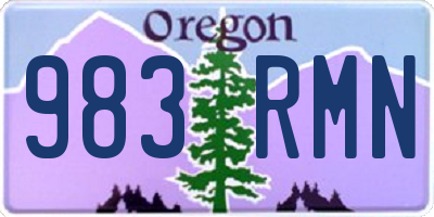 OR license plate 983RMN