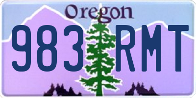 OR license plate 983RMT