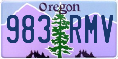 OR license plate 983RMV