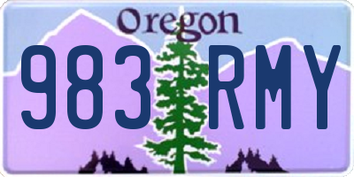 OR license plate 983RMY