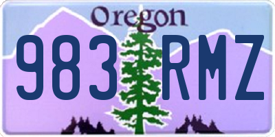 OR license plate 983RMZ