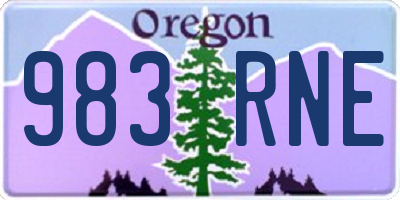 OR license plate 983RNE