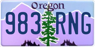 OR license plate 983RNG