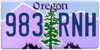 OR license plate 983RNH