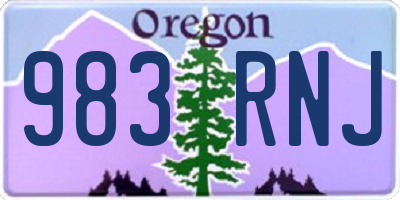 OR license plate 983RNJ
