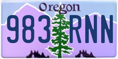 OR license plate 983RNN