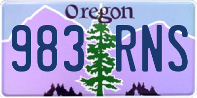 OR license plate 983RNS