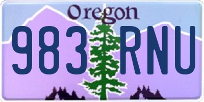 OR license plate 983RNU