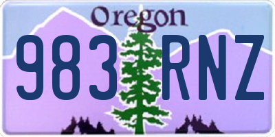 OR license plate 983RNZ