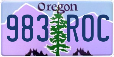 OR license plate 983ROC