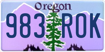 OR license plate 983ROK
