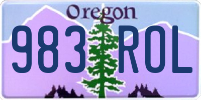 OR license plate 983ROL