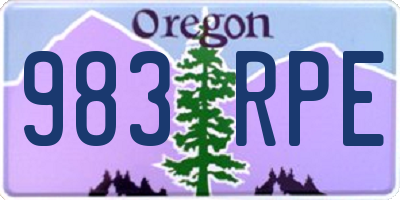 OR license plate 983RPE