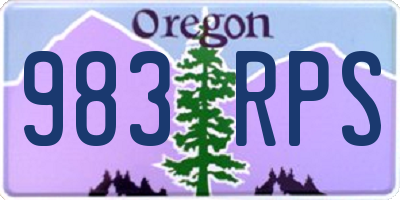 OR license plate 983RPS