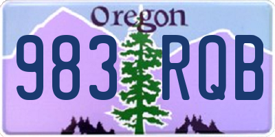 OR license plate 983RQB