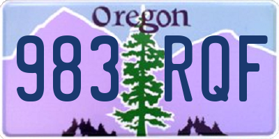 OR license plate 983RQF