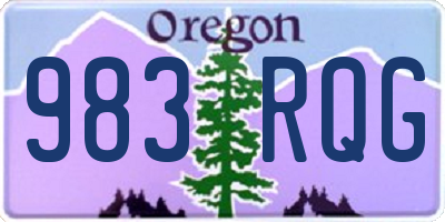 OR license plate 983RQG