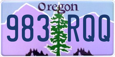 OR license plate 983RQQ