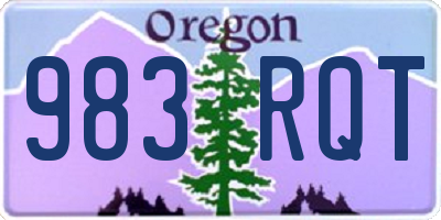 OR license plate 983RQT