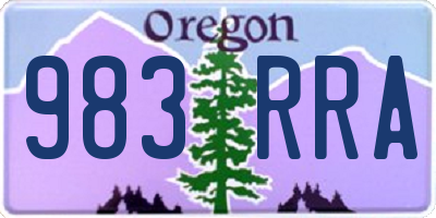 OR license plate 983RRA