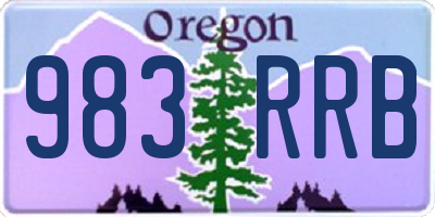 OR license plate 983RRB