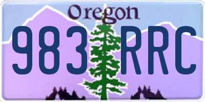OR license plate 983RRC