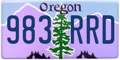 OR license plate 983RRD
