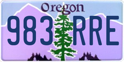 OR license plate 983RRE