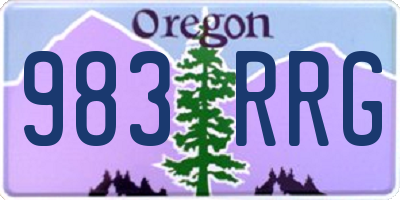 OR license plate 983RRG