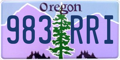 OR license plate 983RRI