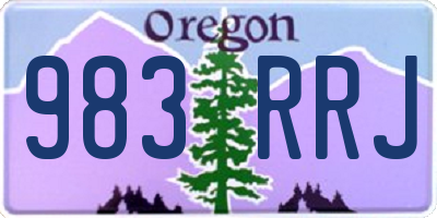 OR license plate 983RRJ