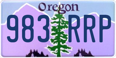 OR license plate 983RRP