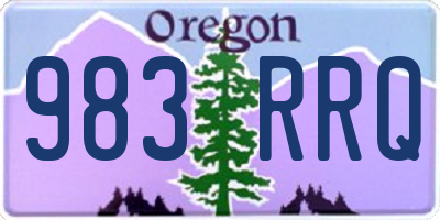OR license plate 983RRQ