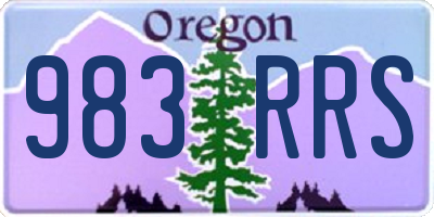 OR license plate 983RRS