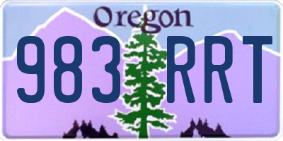 OR license plate 983RRT