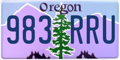 OR license plate 983RRU