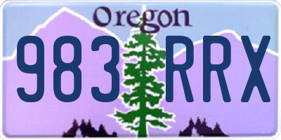 OR license plate 983RRX