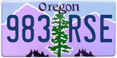 OR license plate 983RSE