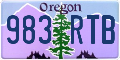OR license plate 983RTB