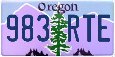 OR license plate 983RTE