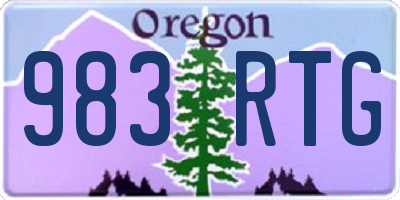 OR license plate 983RTG