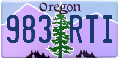 OR license plate 983RTI